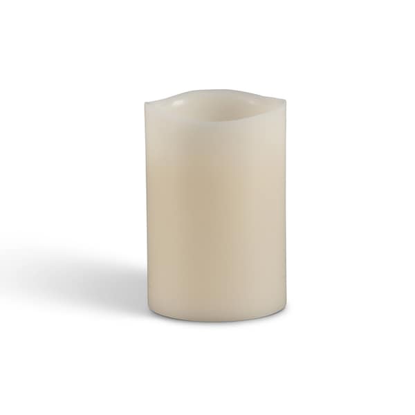 Everlasting Glow Everlasting Glow Bisque Vanilla Scent Melted Edge Pillar Flameless Flickering Candle 33078 - main